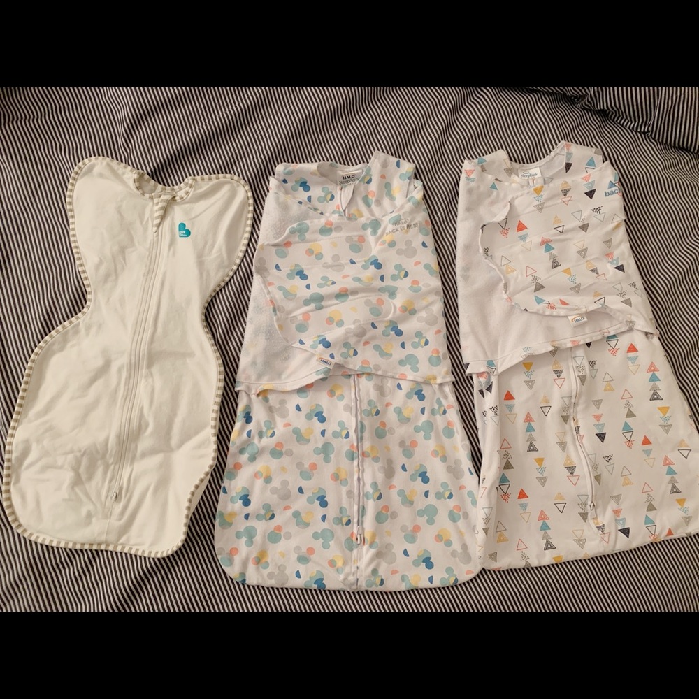 Halo sleep sacks + Love to dream swaddle